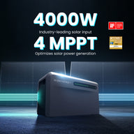 SigenMate 2700 Ultra with solar panels, highlighting 4,000 W solar input and four MPPT trackers